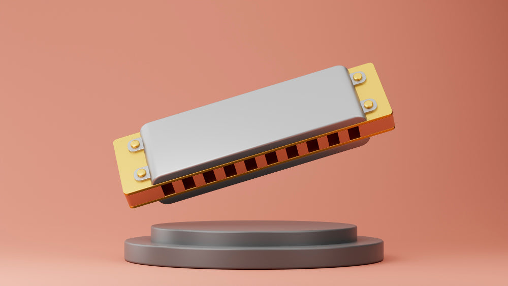 Wooden harmonica little above the stage