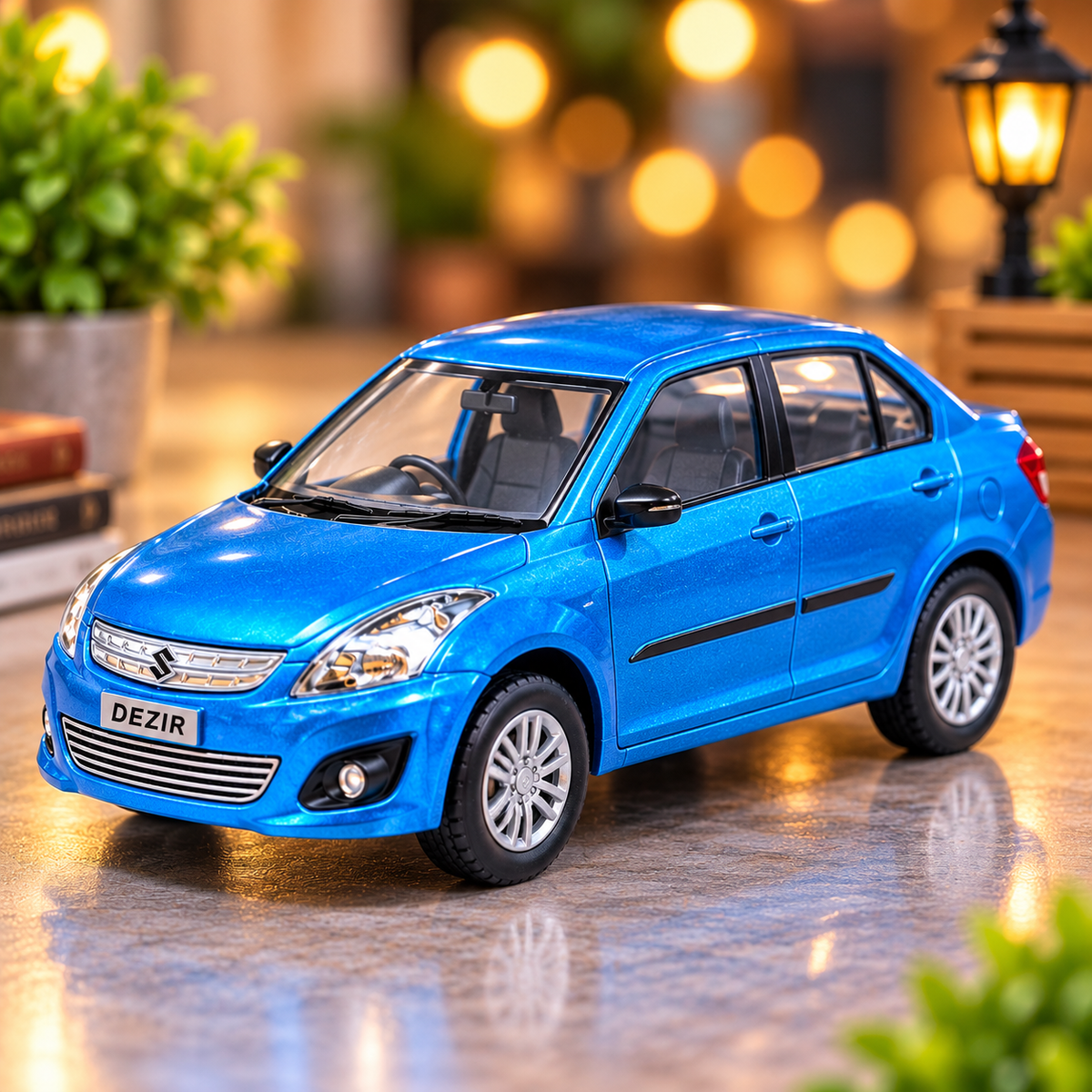 Centy Wheel Force Swift Dzire (Dezir) Toy Car – Metallic Blue Pull Back Action Miniature Model Car for Kids & Collectors