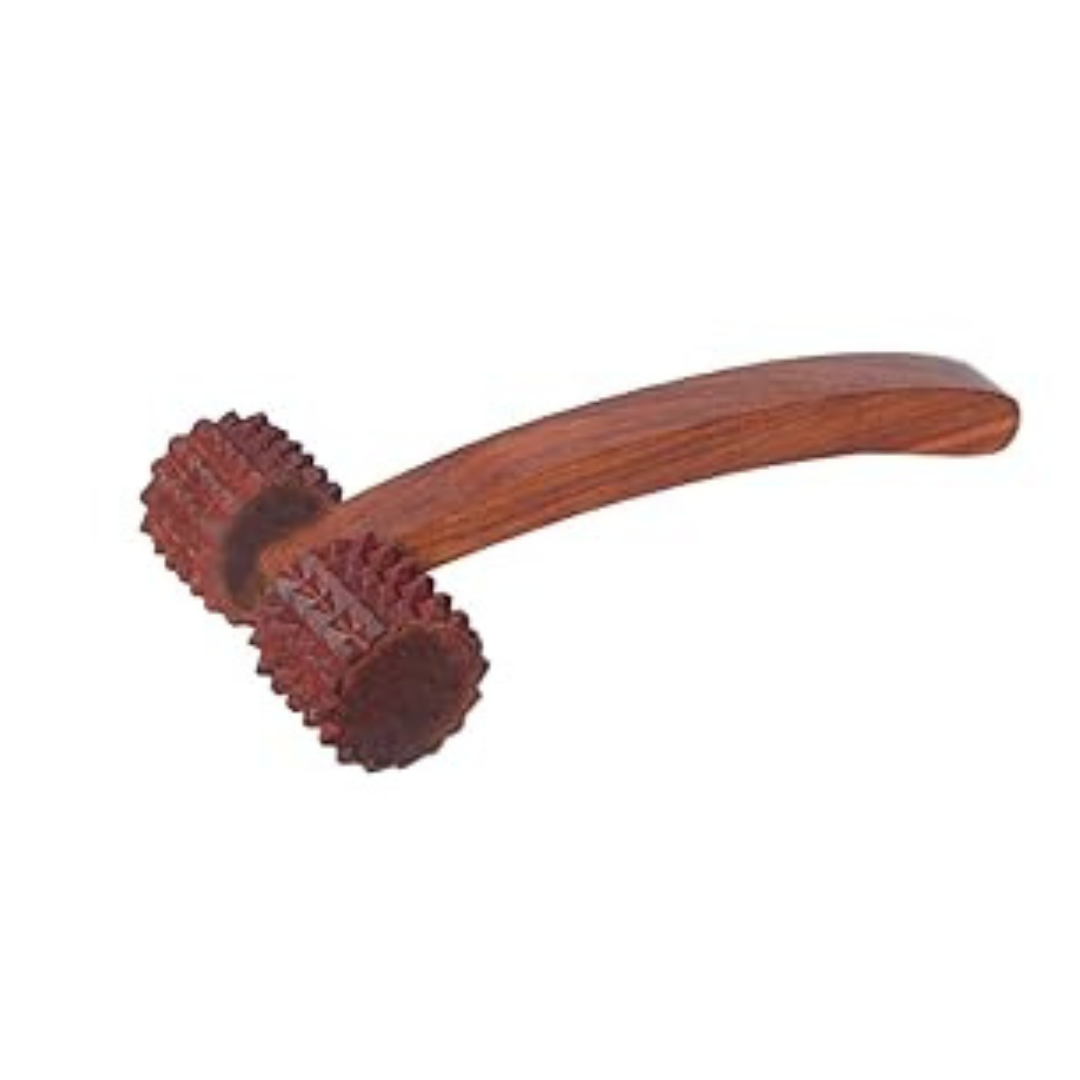 Wooden Spike Roller Massager