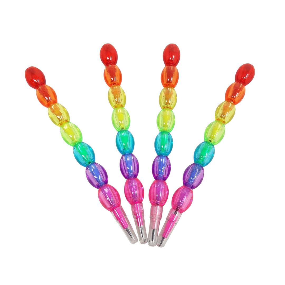 4 Pieces of RGB Stacking Pencil – Fun, Colorful & Creative Writing Tool | Kidsbestie