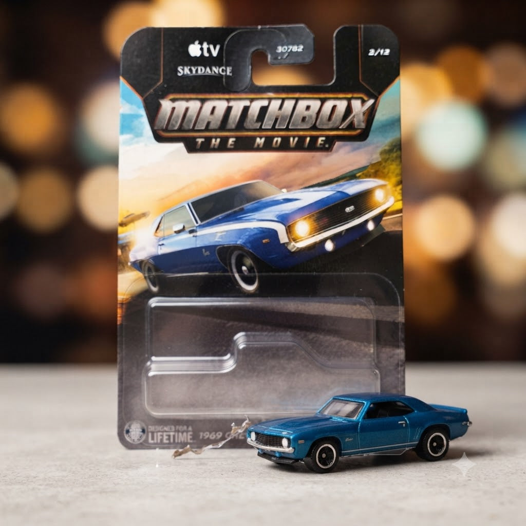 Matchbox The Movie 1969 Chevrolet Camaro Die-Cast Vehicle & Collector Card Diorama Set