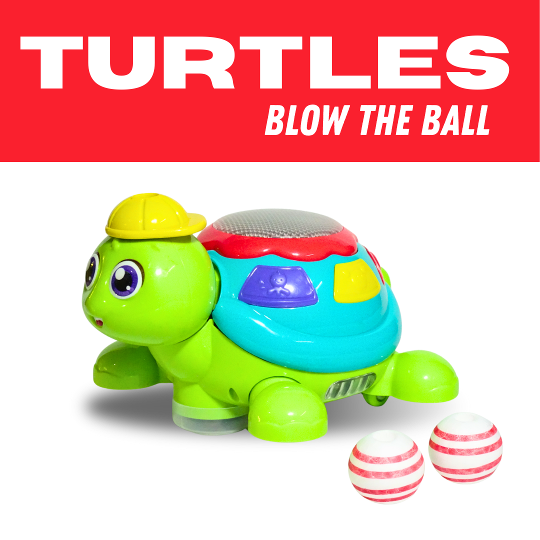 Turtles Blow the Ball – Fun Balancing Air Game for Kids! (Random colours)