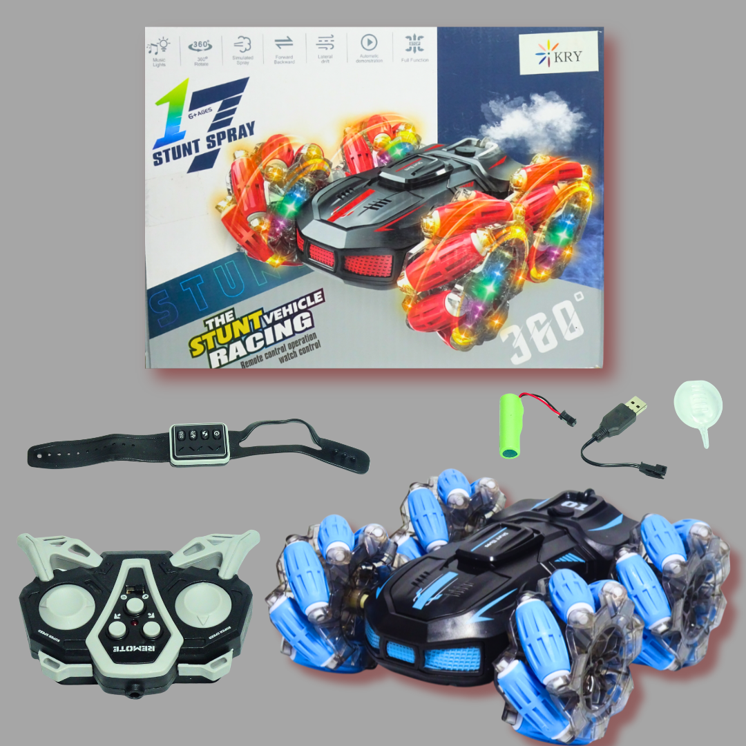 Stunt Vehicle Racing Car with Watch Remote – For Kids | KidsBestie(Random colours)