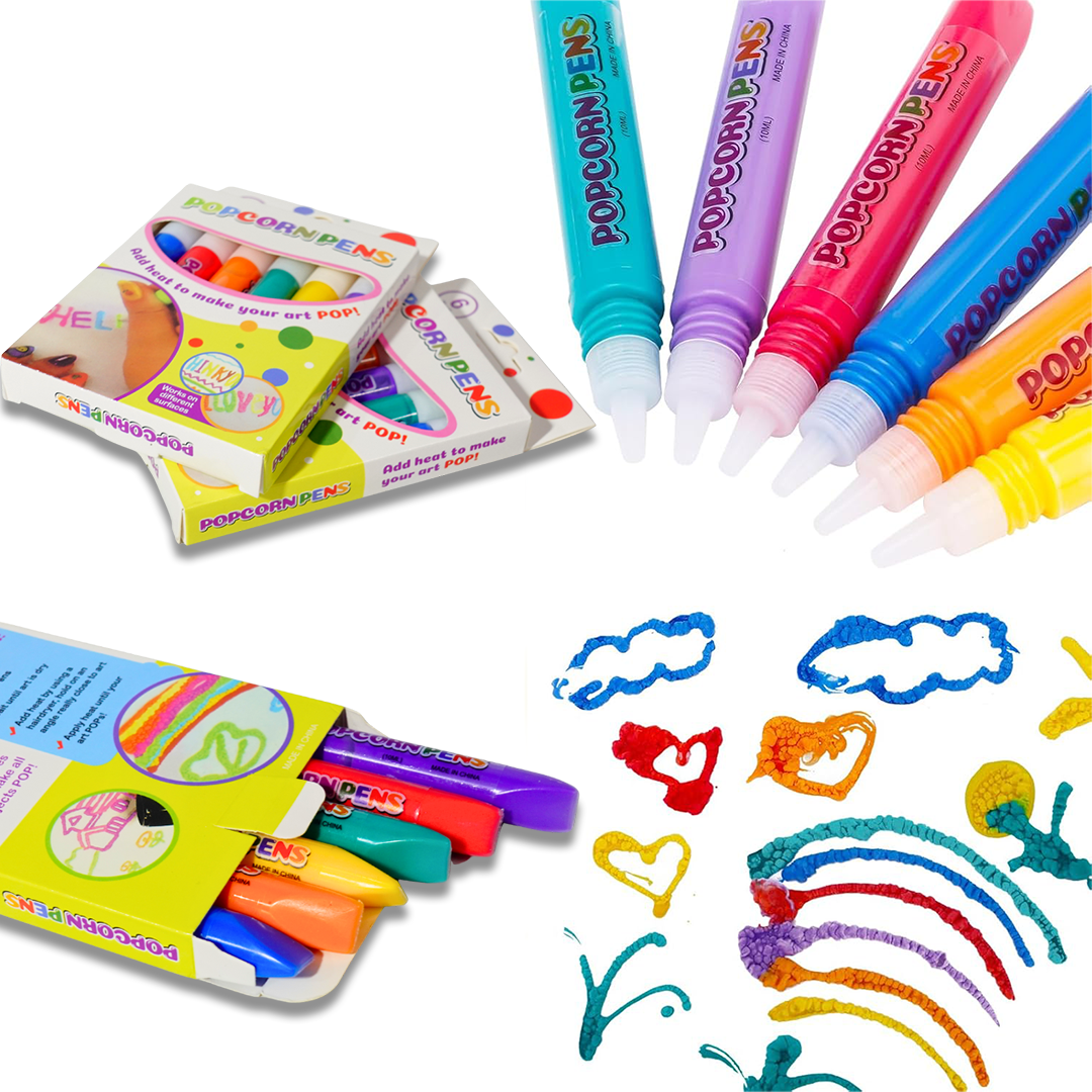 Popcorn Pens for Kids | Cute Stationery Gift | Smooth Writing Color Pen | Fun School Supplies