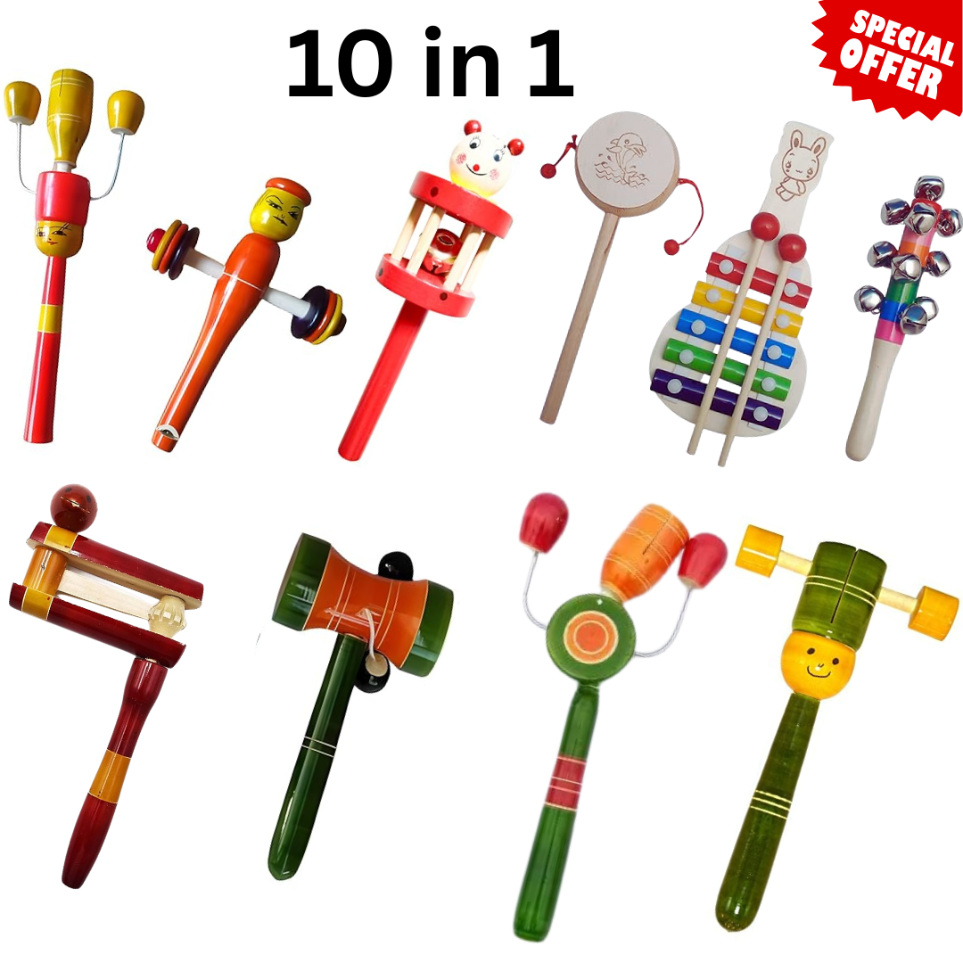 Combo of 10-in-1 Rattles for Babies | KidsBestie