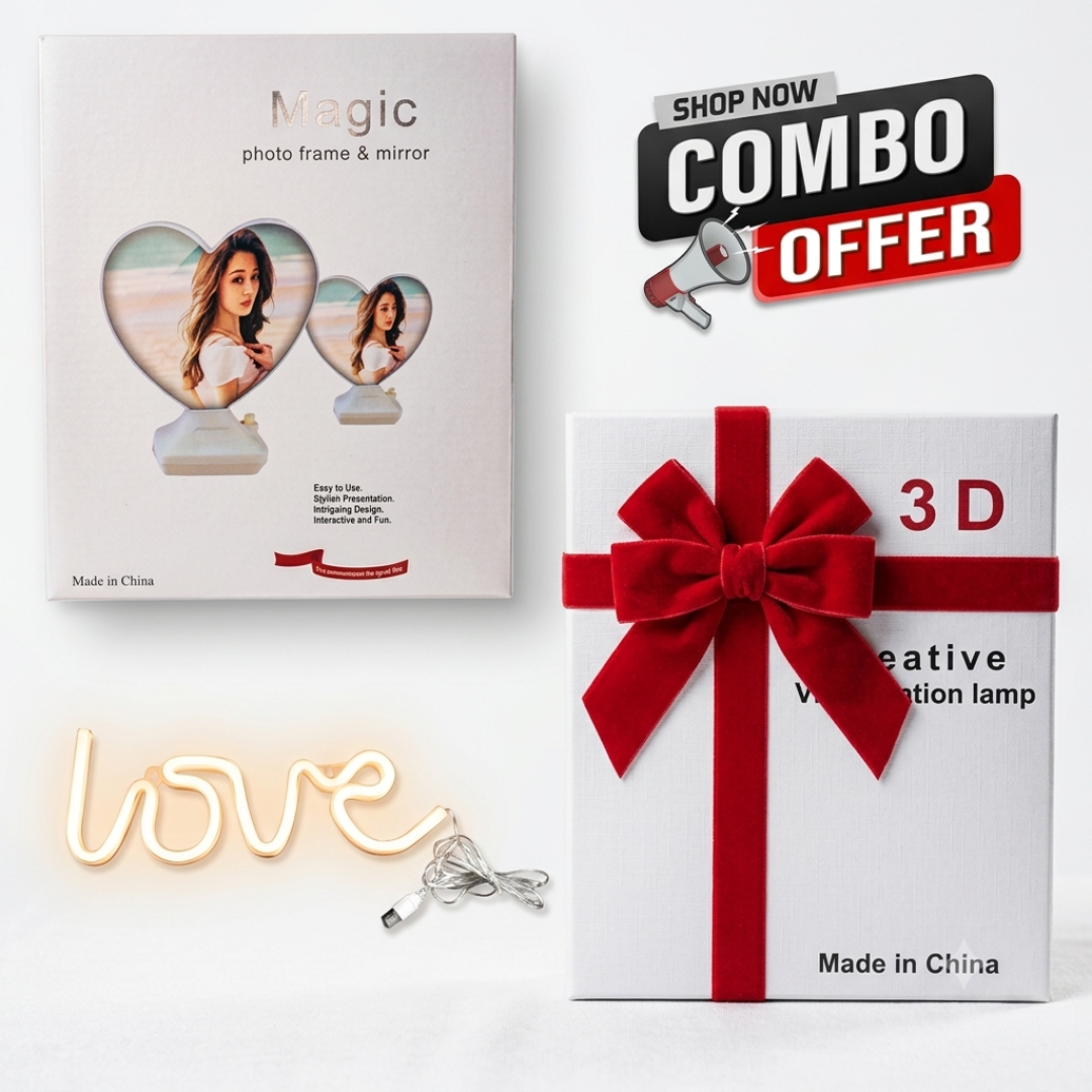 Magic Mirror Love Light and Creative Lamp Combo