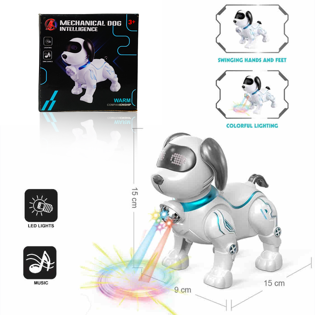 Mechanical Intelligent Dog Toy | Colorful Lights, Music & Moving Limbs | Interactive Smart Pet for Kids