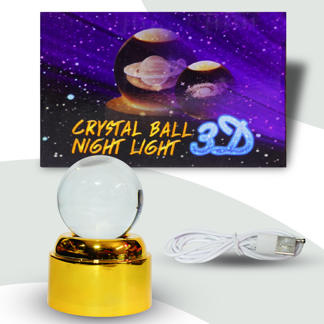 Crystal Ball Night Light – 3D Magical Glow | KidsBestie