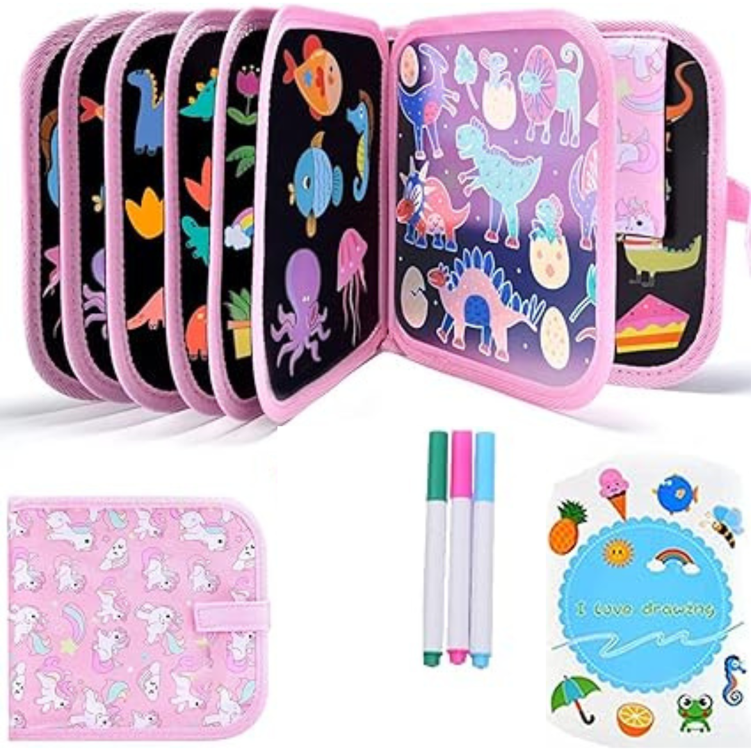 Set of 1 Plastic Reusable & Erasable Doodle Slate | Painting & Drawing Kit for Kids