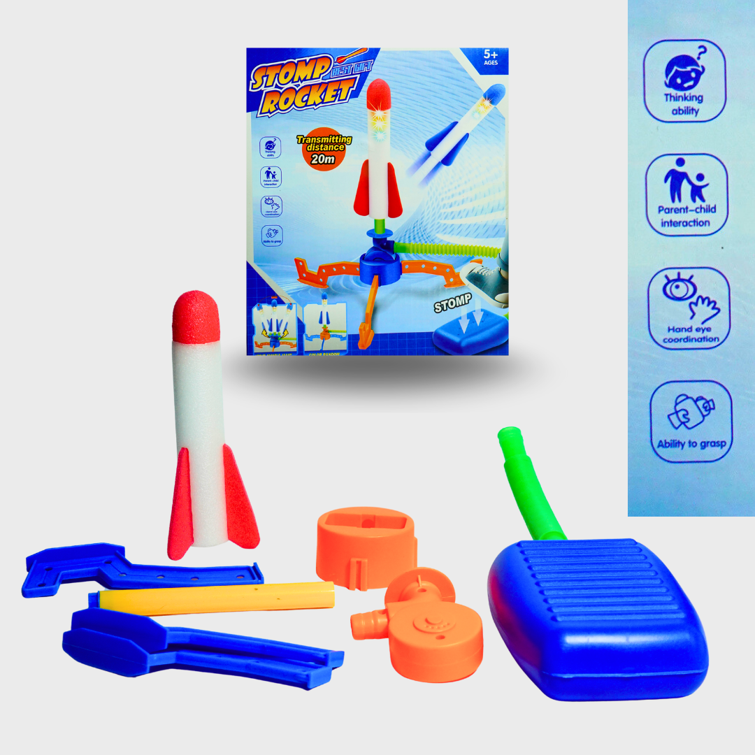 Stomp Rocket | Launch Distance up to 20 Meters | Outdoor Fun Toy for Kids
