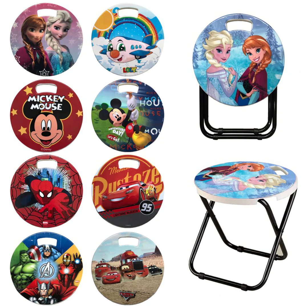 Round Stool for Kids – Cute, Comfy & Colorful( Random Colours)
