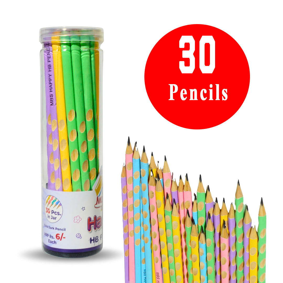 Extra Dark HB Pencils – Pack of 30 | Smooth Writing & Sketching | Non-Toxic, Break-Resistant Graphite
