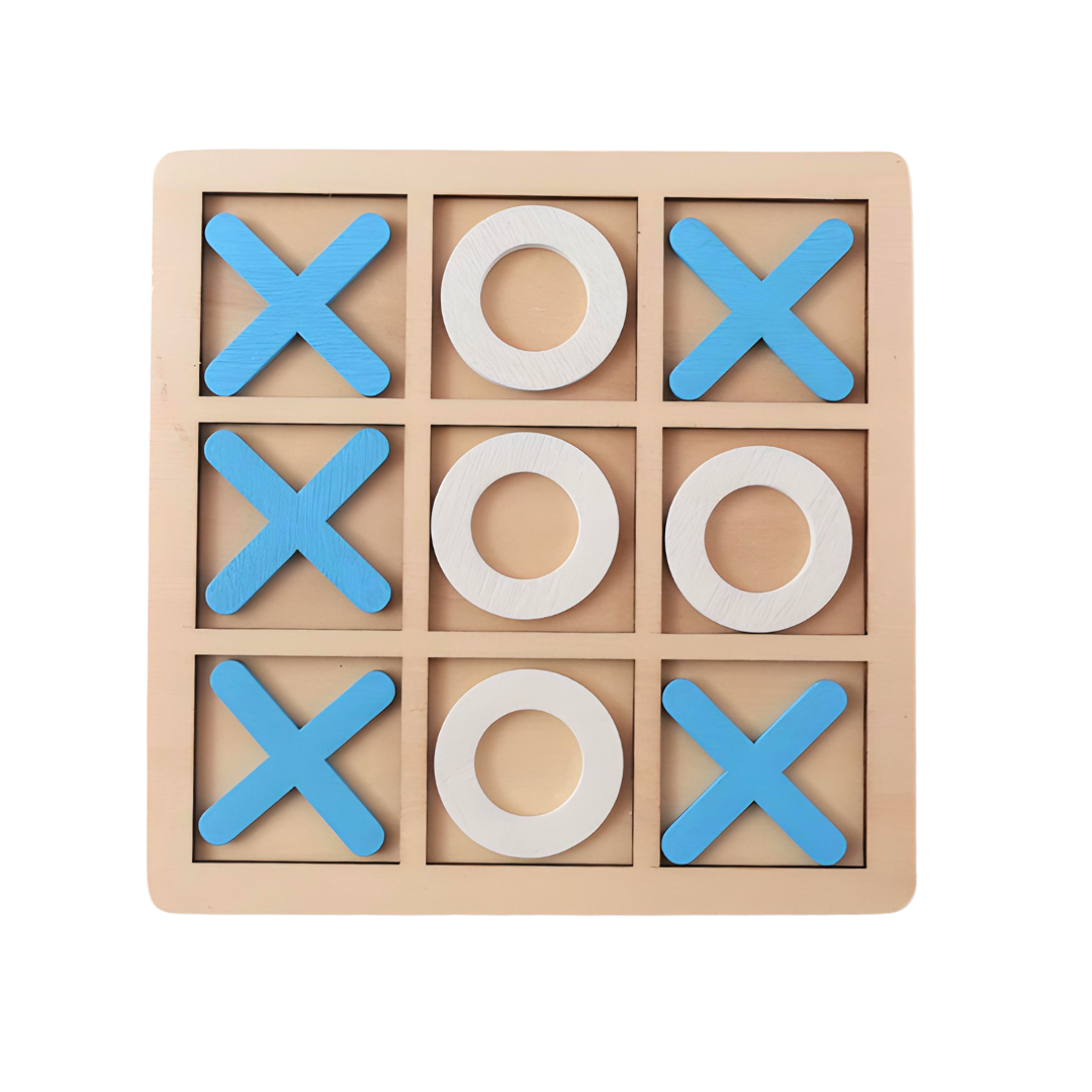 XOX Wooden Classical Zero Cross Tic Tac Toe Game Board-colours, Logical Thinking Brain Game Memory Game for Kids and Family Game