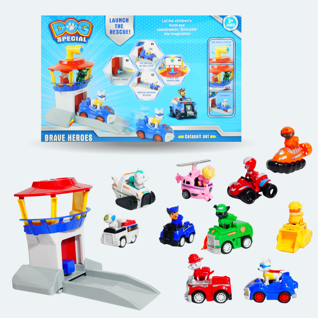 Paw Patrol Brave Heroes Catapult Set | Launch & Rescue Adventure Toy for Kids