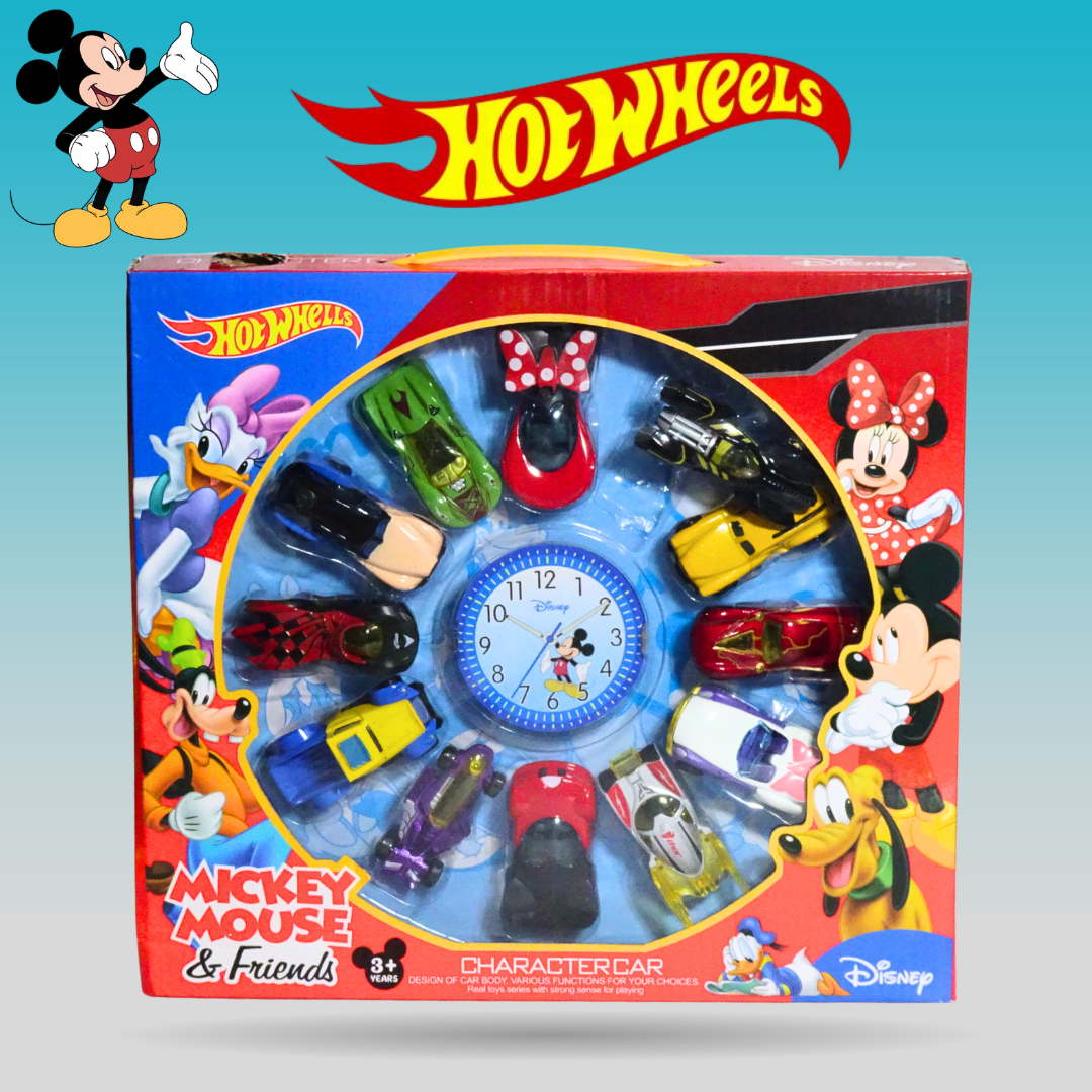 Mickey Mouse Friends Hot Wheels Car Pack – Set of 12 – Kids Bestie - Main Image