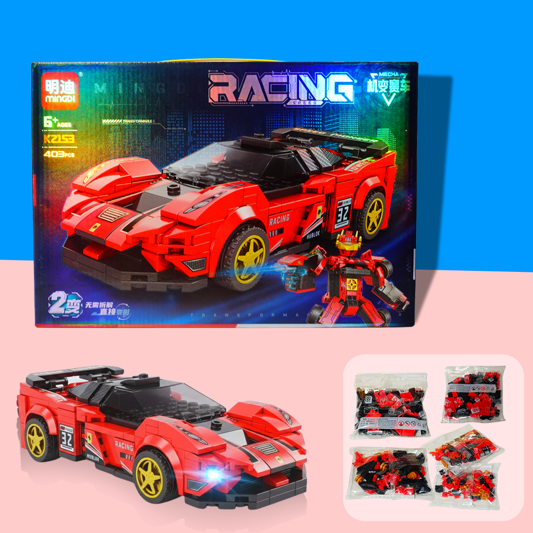 Racing Speed LEGO Building Set – 403 Pcs | DIY Sports Car Construction Blocks for Kids | STEM Learning Toy