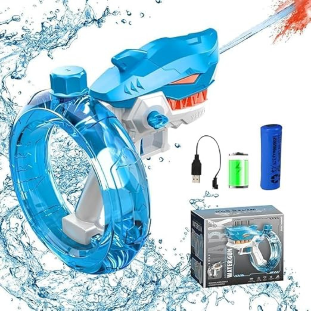 トイガン shark Electric Shark Water Gun Toy | USB Rechargeable | KidsBestie