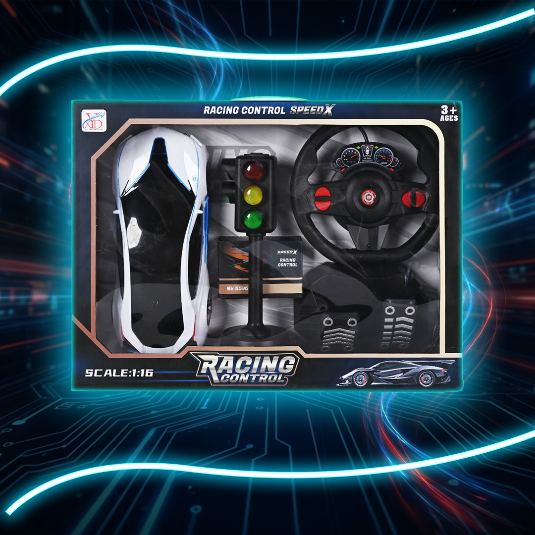 KidsBestie Super Fast BMW R/C Remote Control Racing Car with Steering Wheel & Pedals