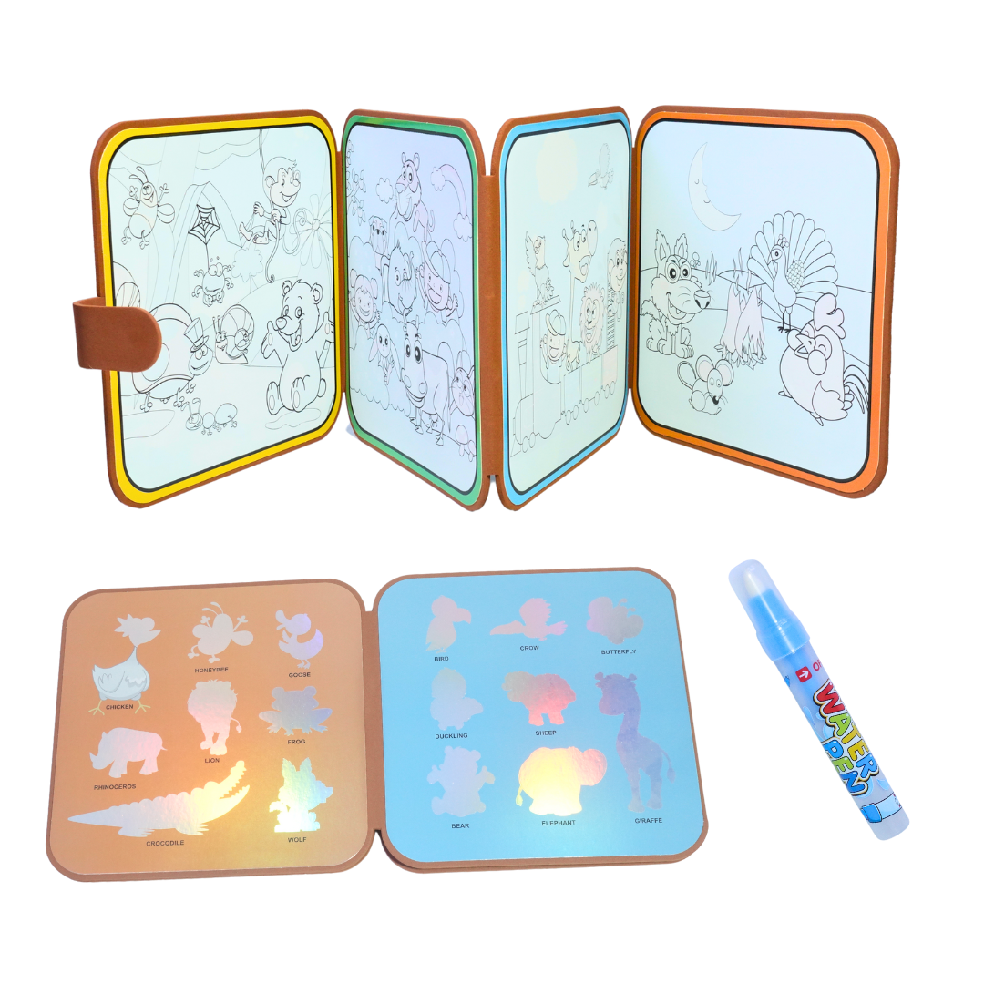 Zoo Theme Reusable Magical Water Painting Book for Kids-1