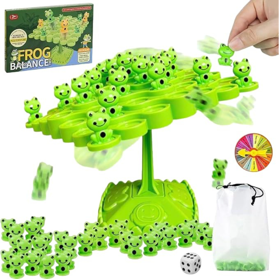 Frog Balance Game | Two-Player Montessori Balance Board Game
