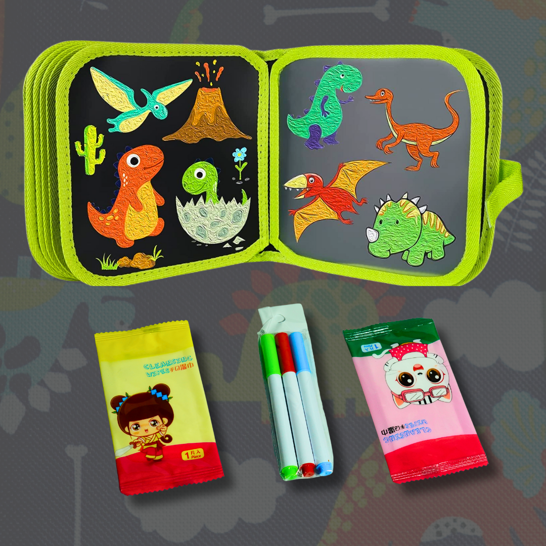 Set of 1 Plastic Reusable & Erasable Doodle Slate | Painting & Drawing Kit for Kids