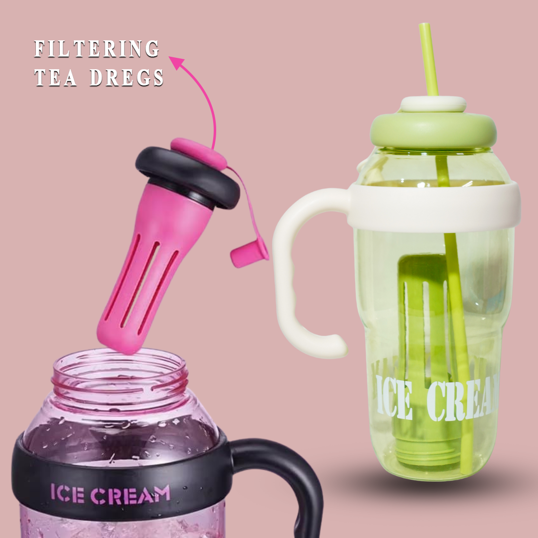 Ice Cream Bottle with Sipper | Kidsbestie | KB(Random Colours)