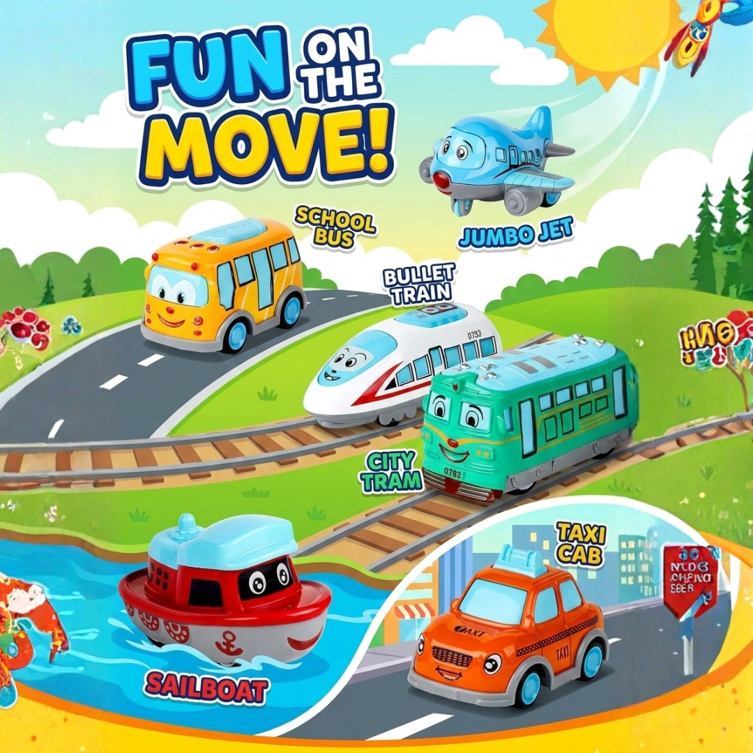 6 Pcs of Q Metal Car Team | Kidsbestie | KB