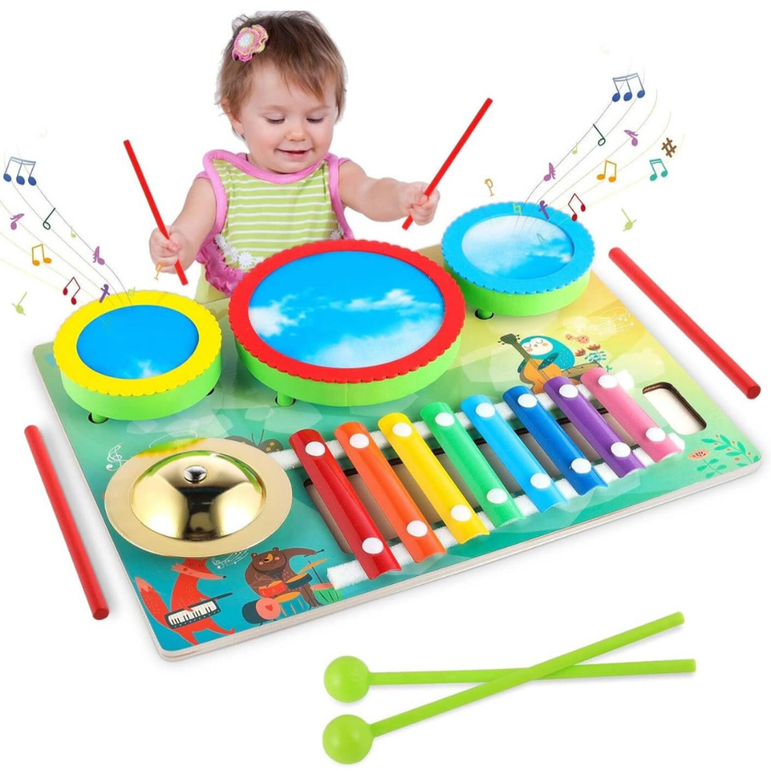 2-in-1 Drum & Zither Musical Toy – KidsBestie