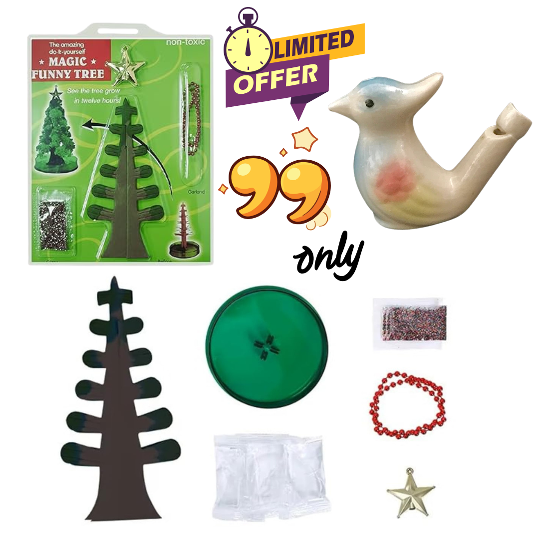Summer Offer: Magic Crystal Christmas Tree + Ceramic Whistle Bird