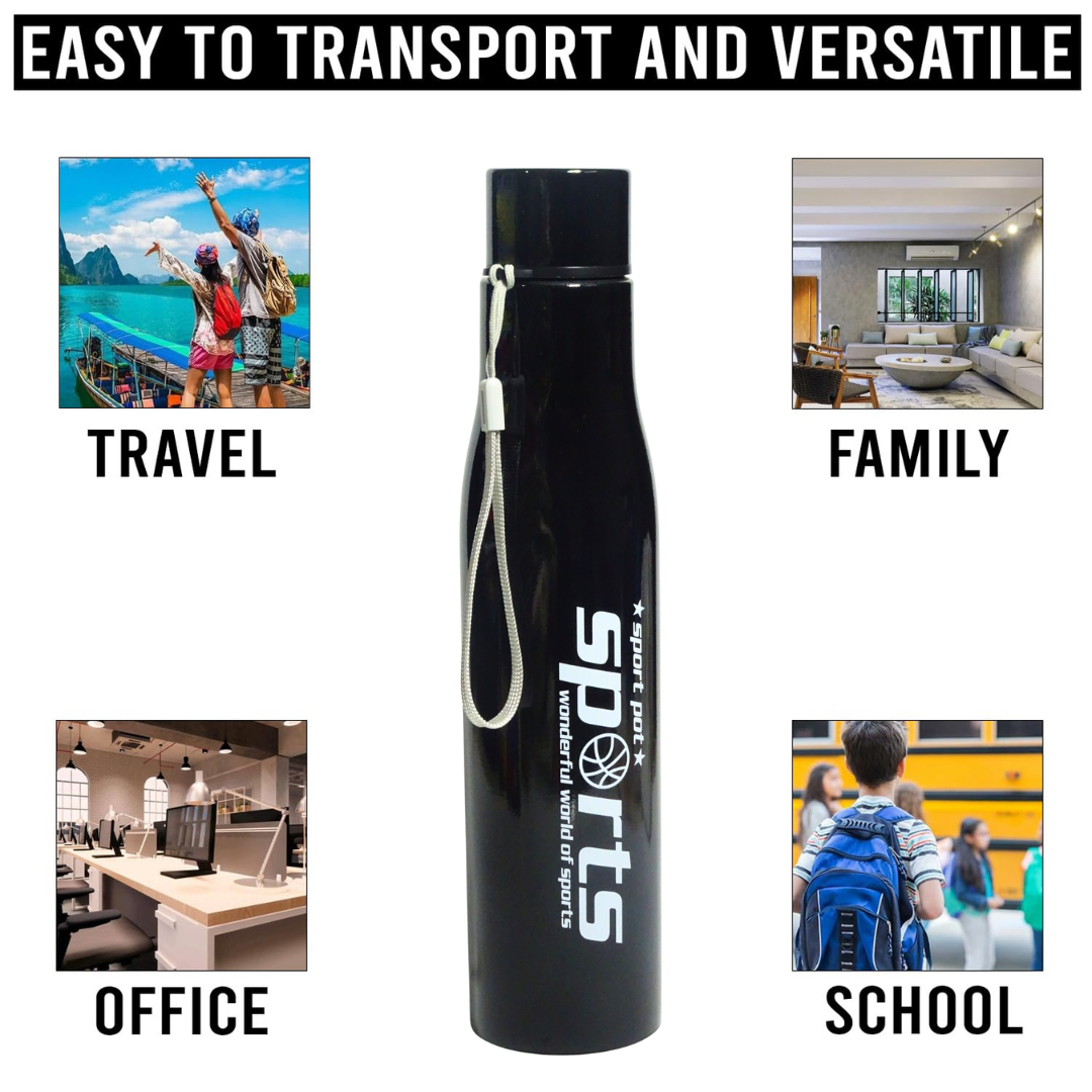 Sports Water Bottle – 1000 ml - Stay Hydrated On the Go! (Random colors)