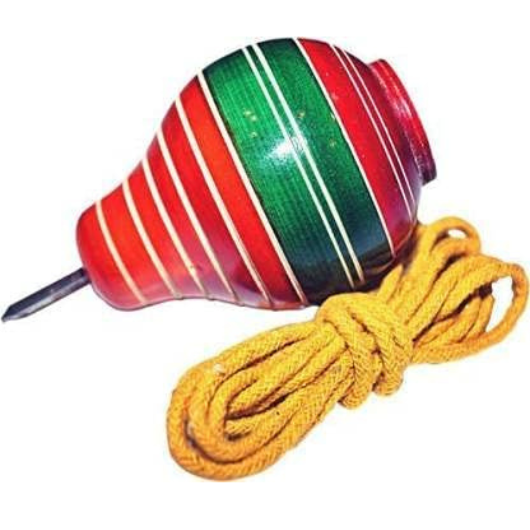 Wooden Nail Tops for Kids(Random Colours)