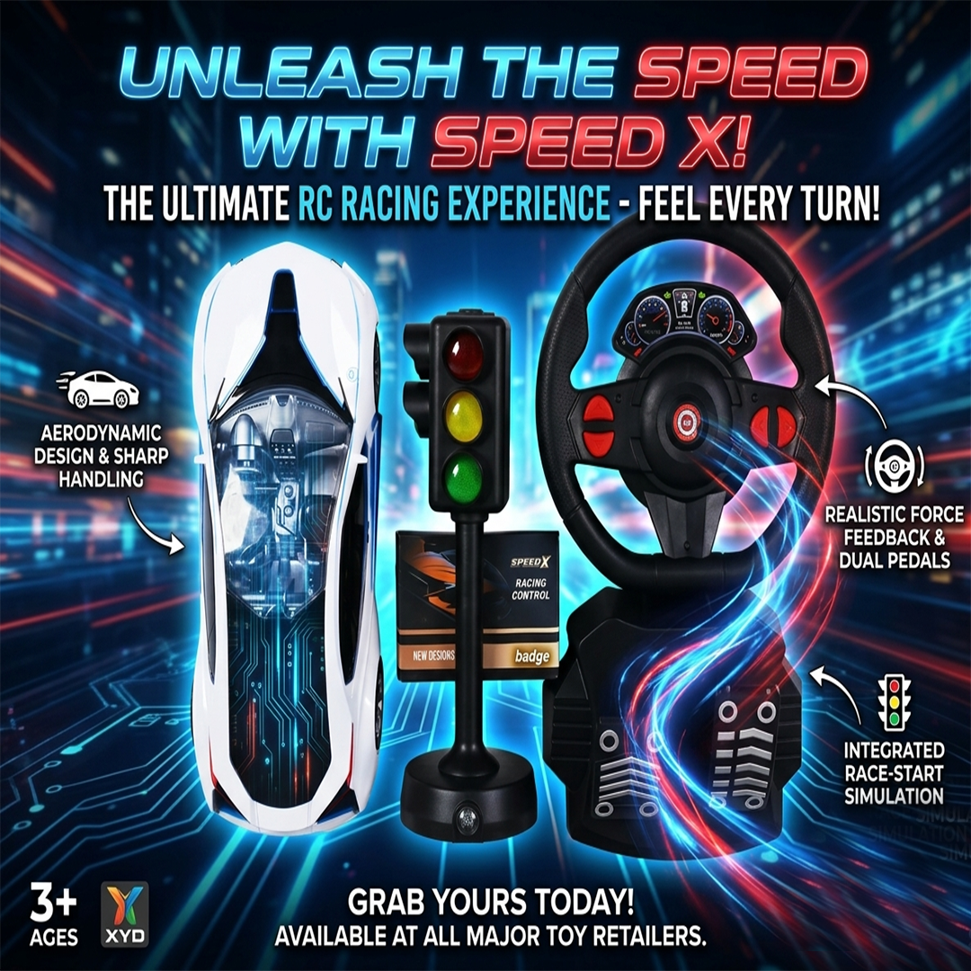 KidsBestie Super Fast BMW R/C Remote Control Racing Car with Steering Wheel & Pedals