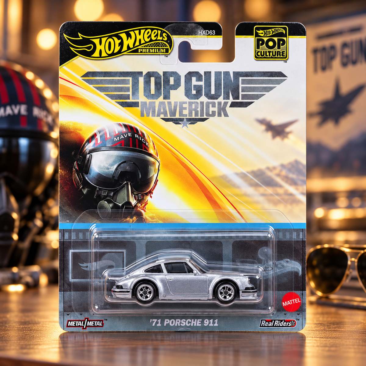 Hot Wheels Premium ’71 Porsche 911 – Top Gun: Maverick Pop Culture Die-Cast Collectible