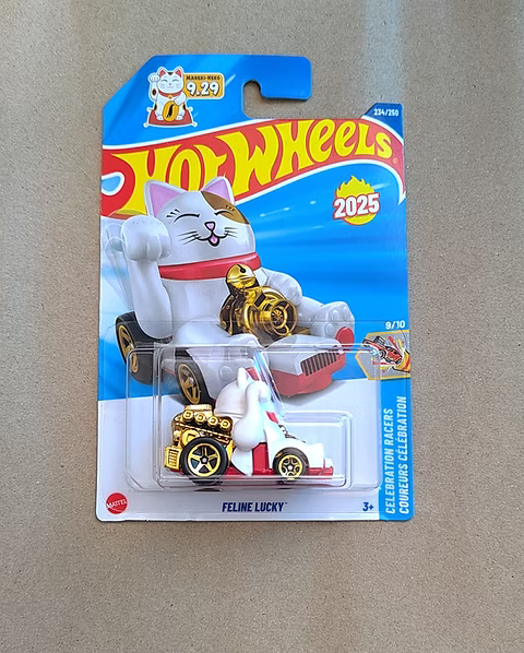 🔥🚗 Hot Wheels Feline Lucky | Fortune Cat–Inspired Die-Cast Car (1:64 Scale) 🚗🔥