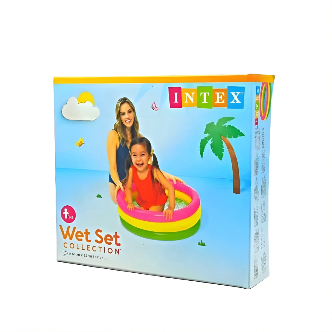 🛁🌈 Wet Set Collection Kids Bath Tub – Multicolor Fun Baby Bath Tub (61 x 22 cm)