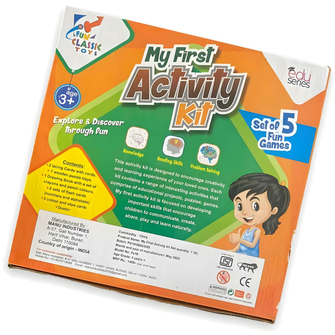 🎨 My First Activity Kit for Kids (Age 3+) – 5-in-1 Educational Fun Learning Set for Toddlers