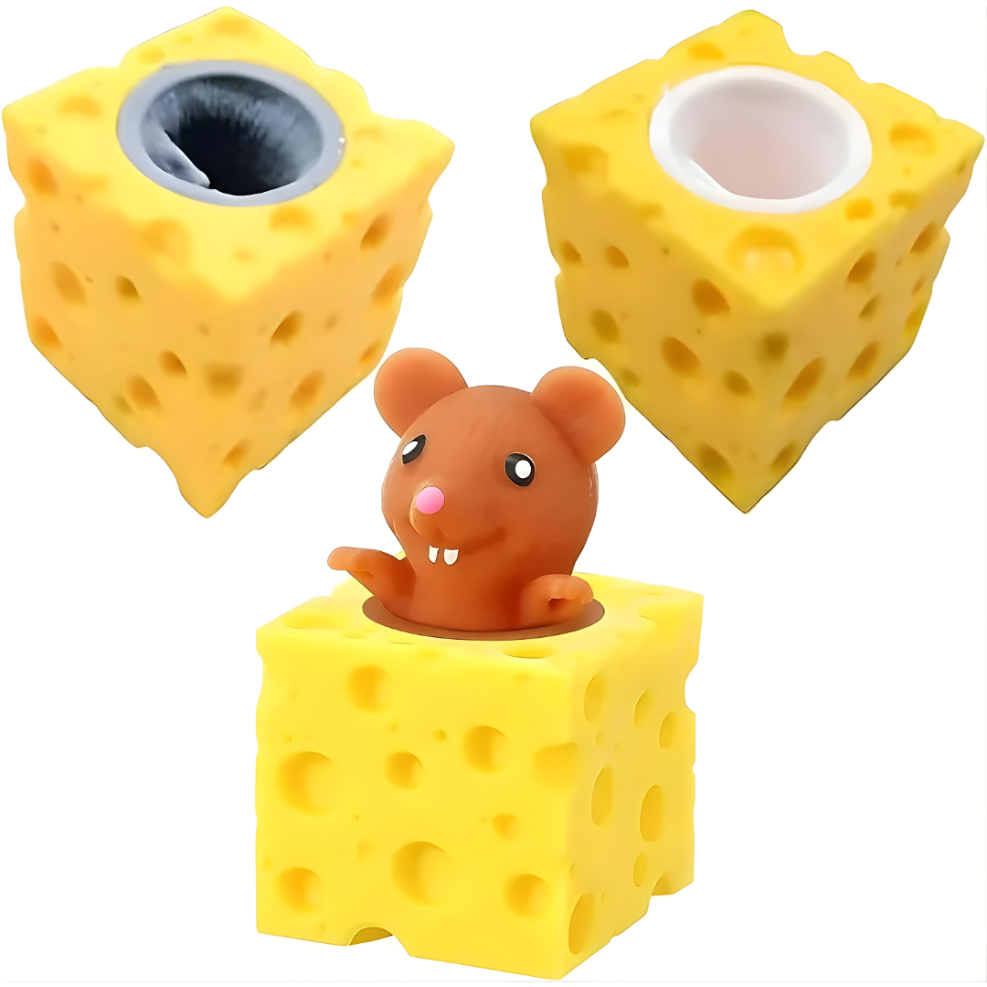 🧀🐭 Cheese Squeeze Pop-Up Rat – Funny Surprise Toy! 🐭🧀