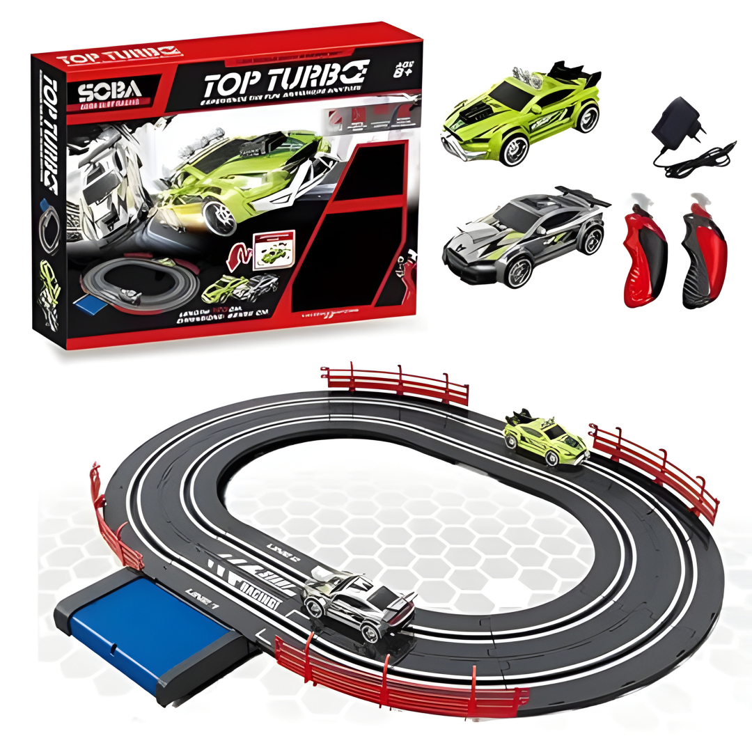 🏎️ Electric Racing Track Set – Dual Slot Car Racing Fun for Kids ⚡