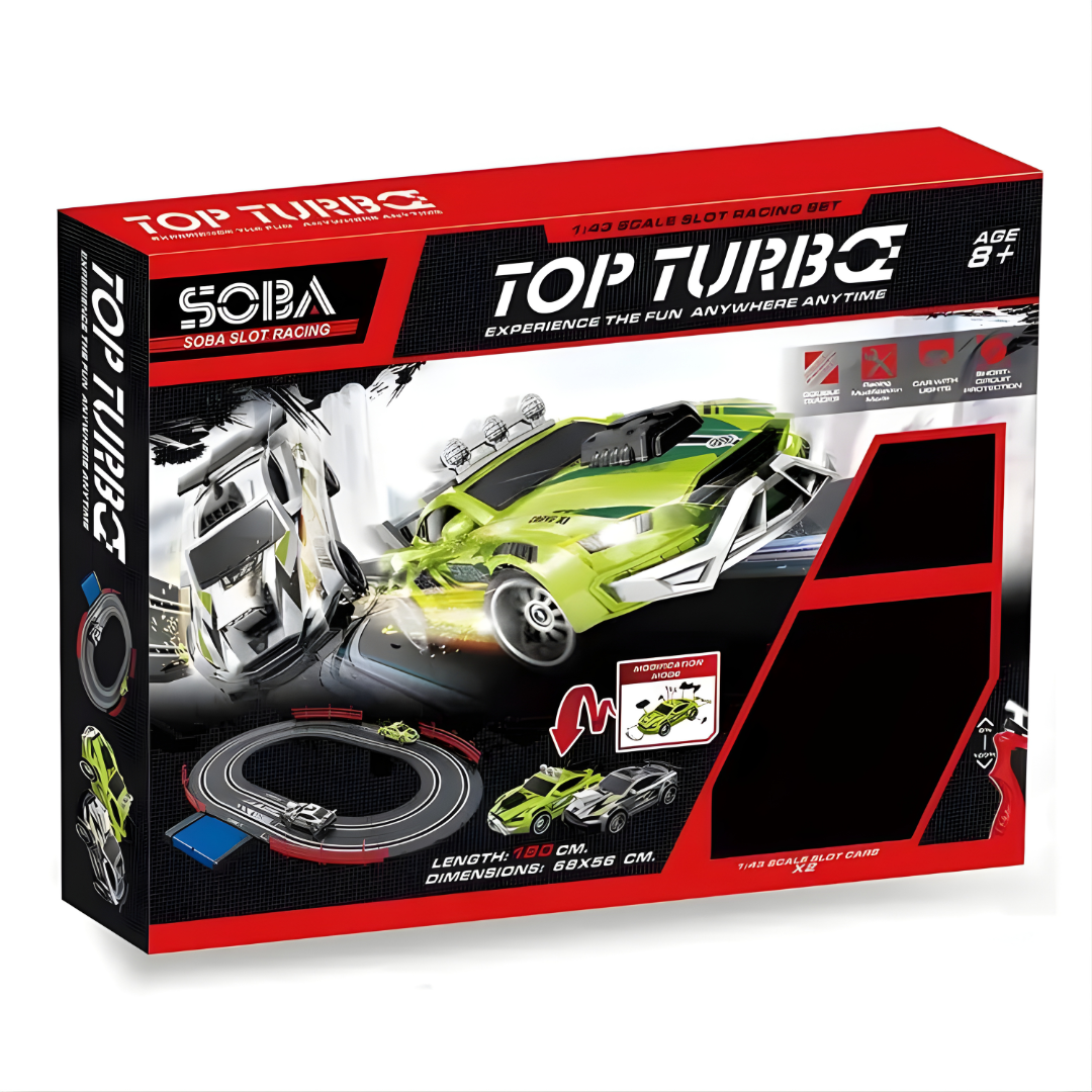 🏎️ Electric Racing Track Set – Dual Slot Car Racing Fun for Kids ⚡