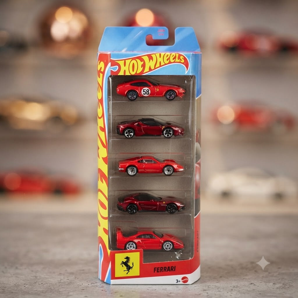 Hot Wheels Ferrari 5-Car Collector Pack - Imported