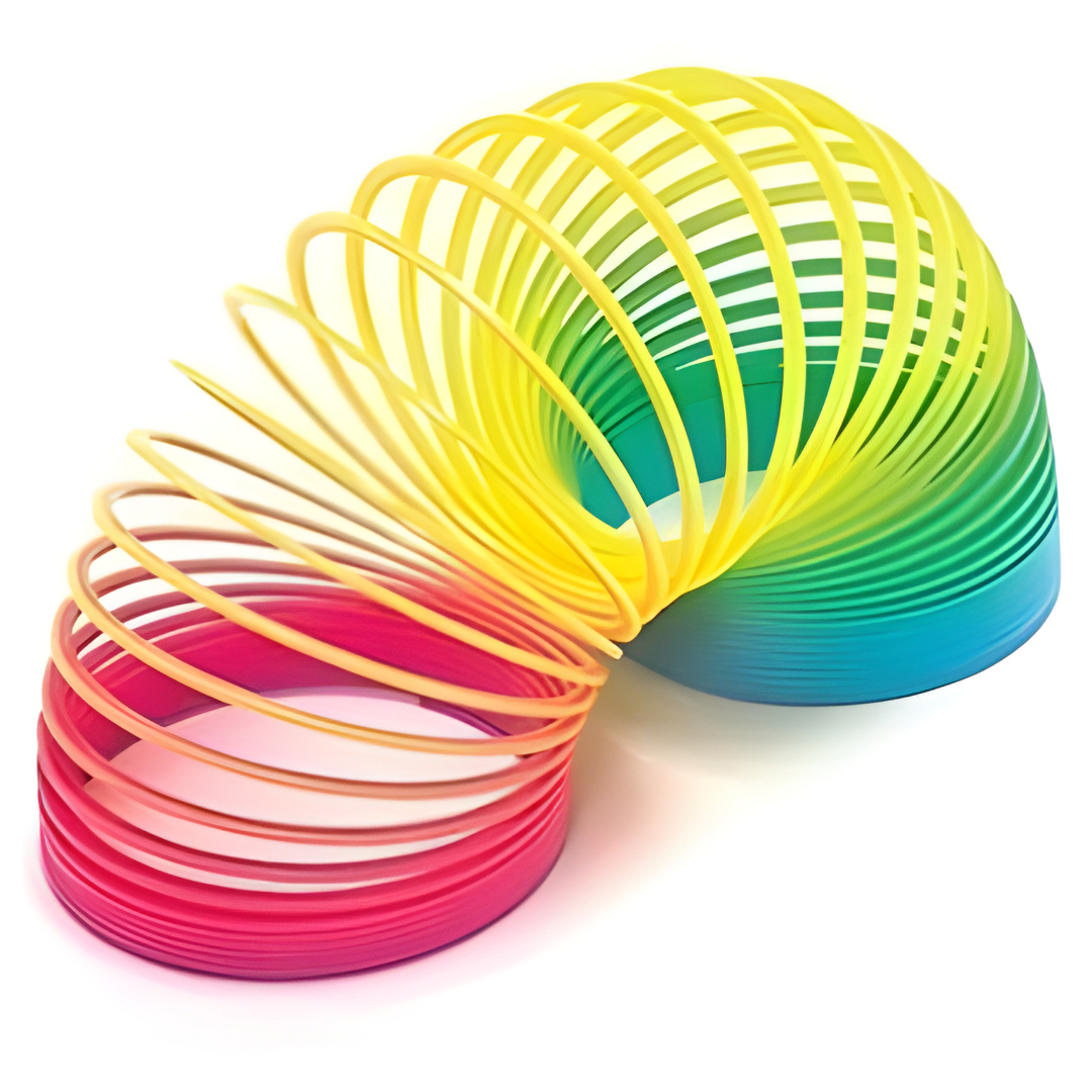 🌈 Magic Rainbow Spring Coil Toy – Colorful Stretchy Fun for Kids & Stress Relief 🎉 With Random Colors & Design