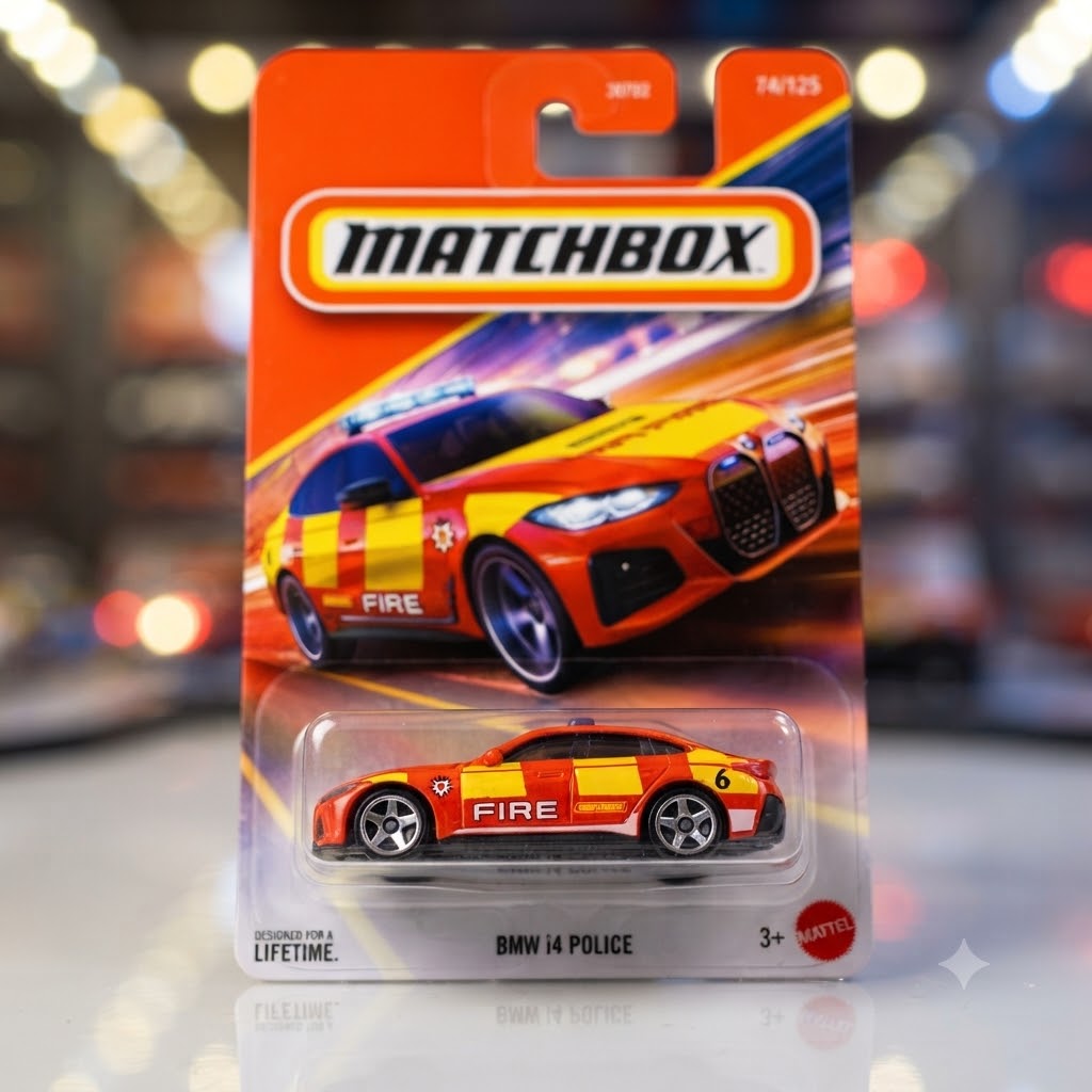 Matchbox Imported BMW i4 Police Die-Cast Car