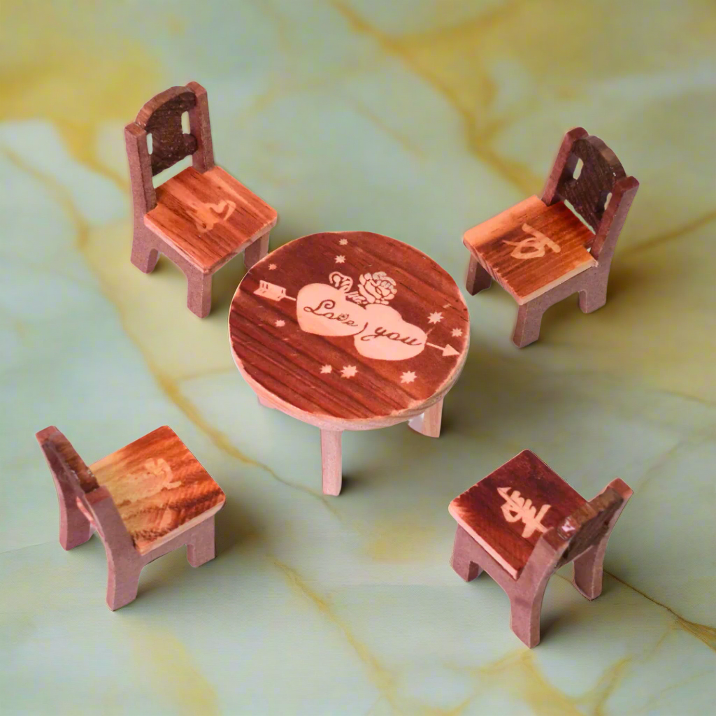 Kidsbestie-Miniature Chair and Table Set for Kids