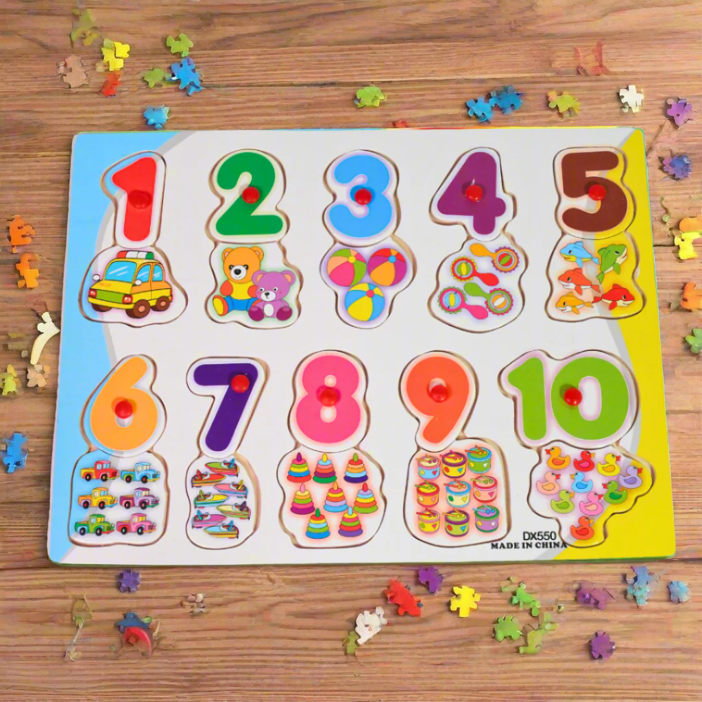 Kidsbestie-Numbers with Pictures Puzzle for Kids