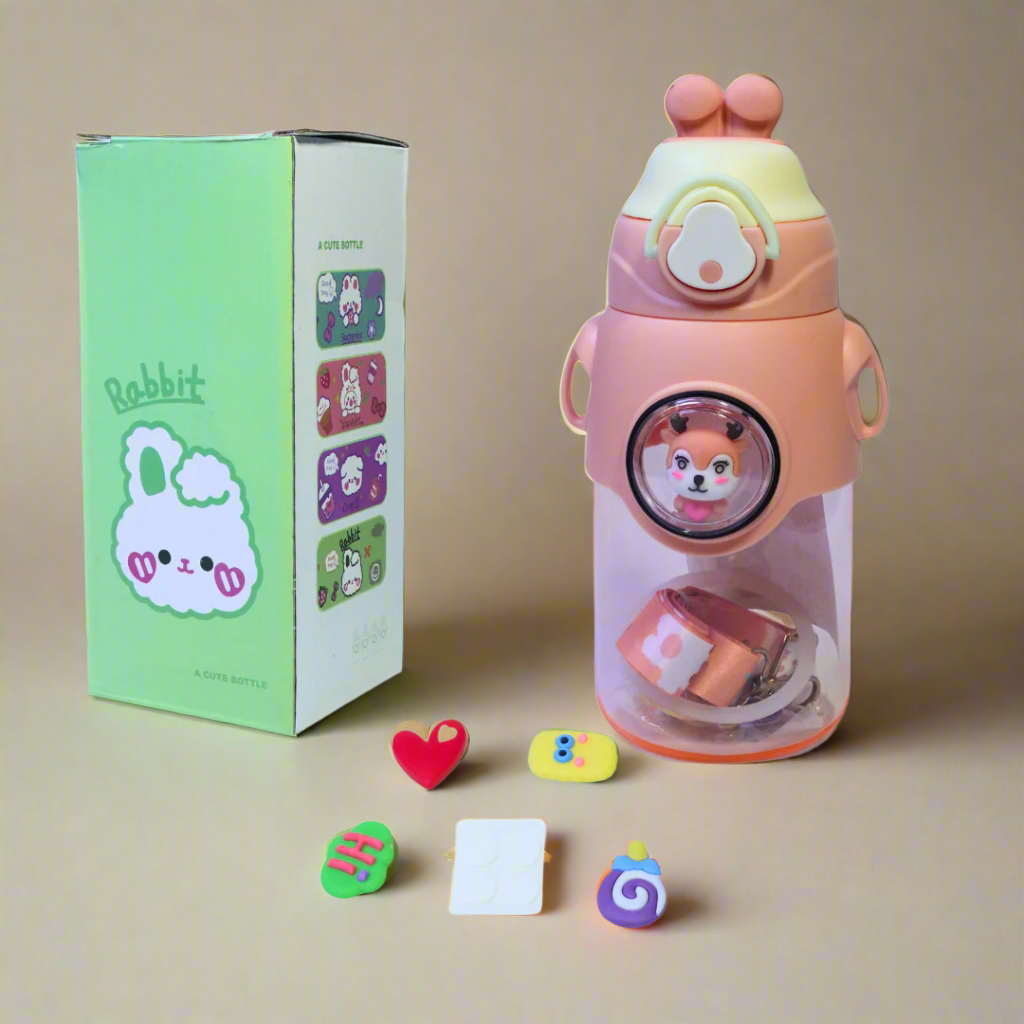 Kidsbestie-Rabbit Water Bottle with Strap for Kids