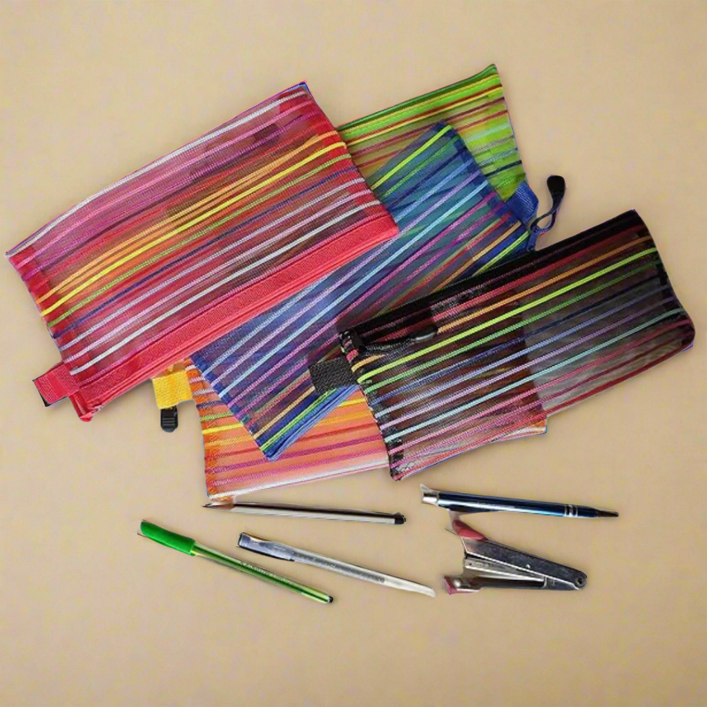 Kidsbestie- Rainbow Zipper Mesh Pouch