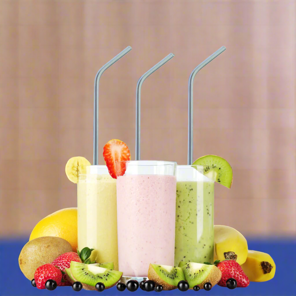 Kidsbestie-Reusable Stainless Steel Straws for Kids & Adults with Cleaning Brush