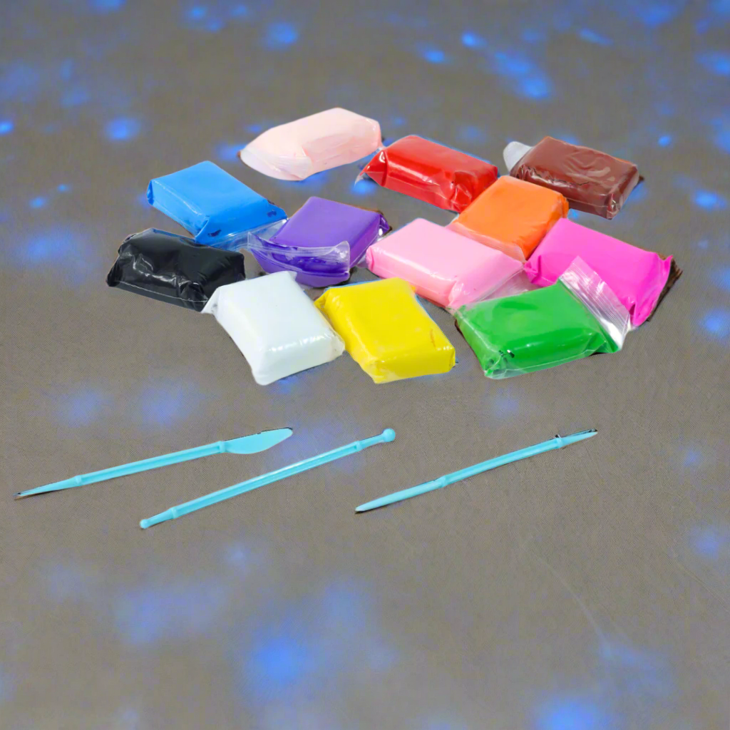 Kidsbestie-Super Light DIY Pack of 12 Air Dry Clay with 3 Tools