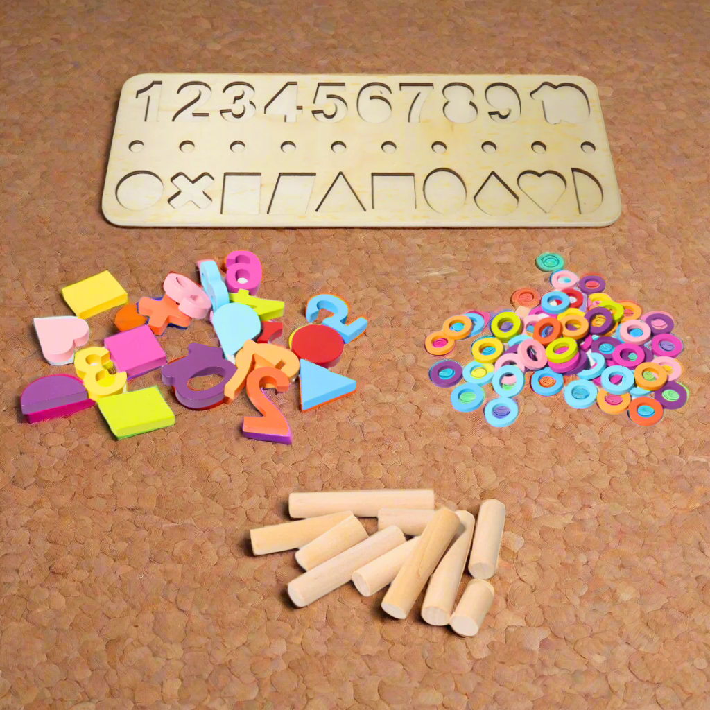 Kidsbestie- 3 in 1 montessori puzzle board