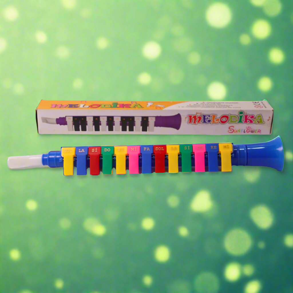 Kidsbestie-Trumpet Shaped 13 Key Note Melodica Portable Wind Piano Toy for Kids